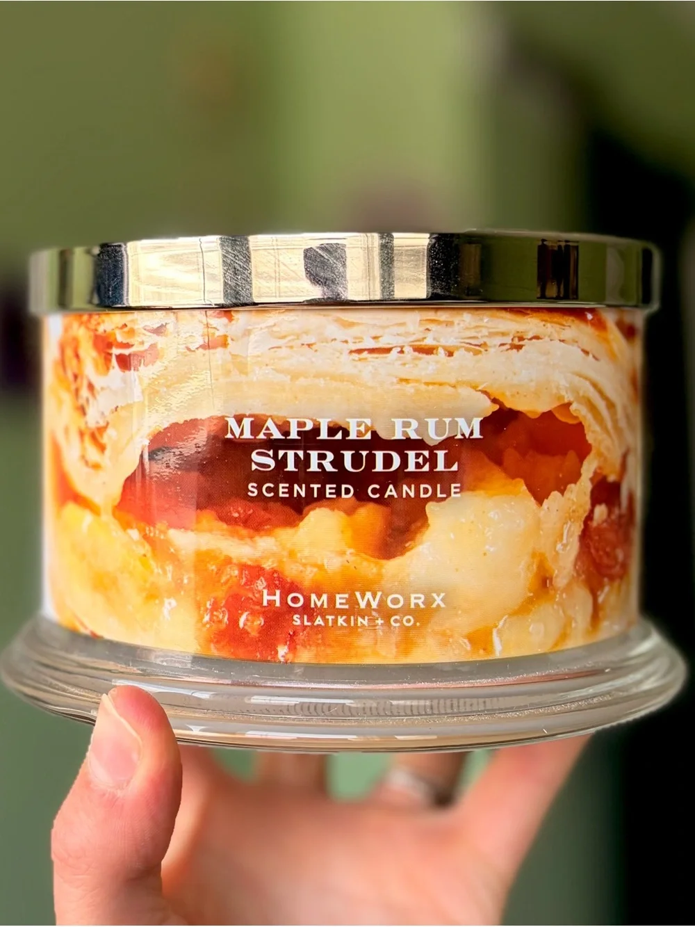 HomeWorx Maple Rum Strudel Scented Candle - Orange Cream
